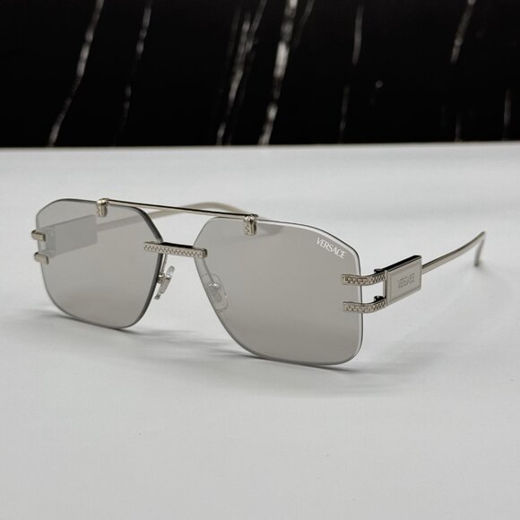 NEW MOD 2275 1000/8V VERSACE WOMEN SUNGLASSES VE2275 10008V GRAY VE2275 1000/8V - Picture 3 of 12